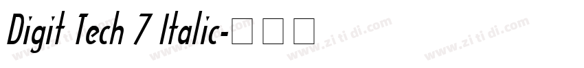 Digit Tech 7 Italic字体转换